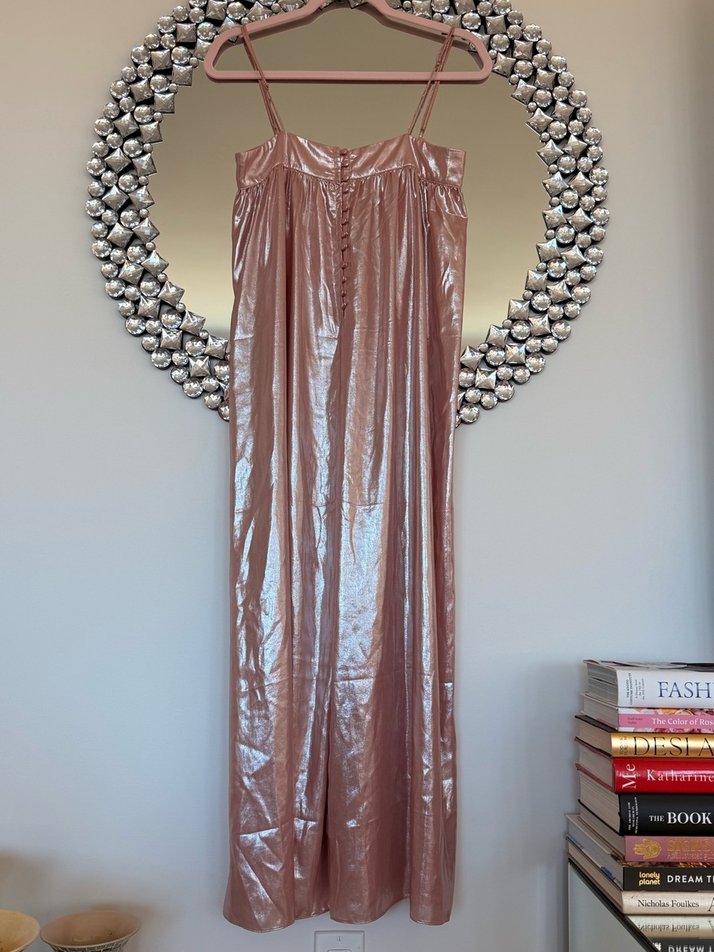 Metallic Rose Slip Jumpsuit - Women